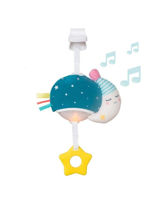 Musical Mini Moon On The Go Pull Down Hanging Music And Lights Infant Toy ; Parent And Baby’S Travel Companion Soothe Baby Keeps Baby Relaxed While Strolling For Newborns And Up