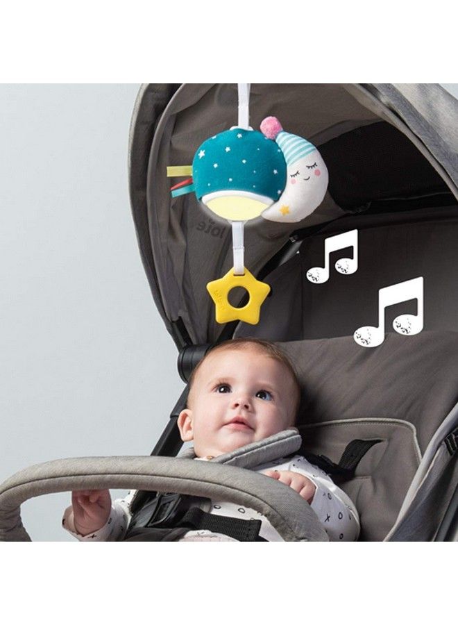 Musical Mini Moon On The Go Pull Down Hanging Music And Lights Infant Toy ; Parent And Baby’S Travel Companion Soothe Baby Keeps Baby Relaxed While Strolling For Newborns And Up