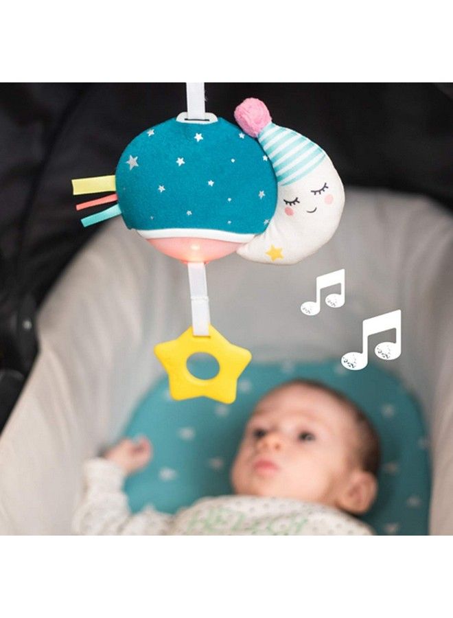 Musical Mini Moon On The Go Pull Down Hanging Music And Lights Infant Toy ; Parent And Baby’S Travel Companion Soothe Baby Keeps Baby Relaxed While Strolling For Newborns And Up