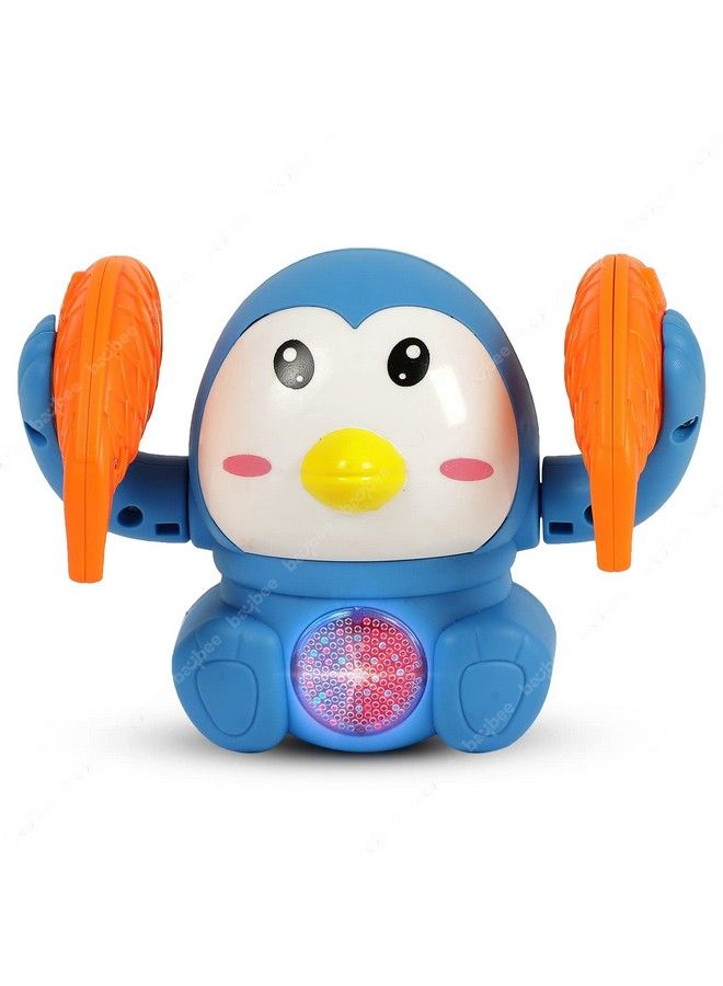 Tumbling Penguin Musical Toys For Baby Kids Crawling Toys With 360°Spinning & Rolling Music Light Sensor Control Dancing Penguin Sound Toy Tumbling Penguin Baby Toys 6 12 Months Boy Girl