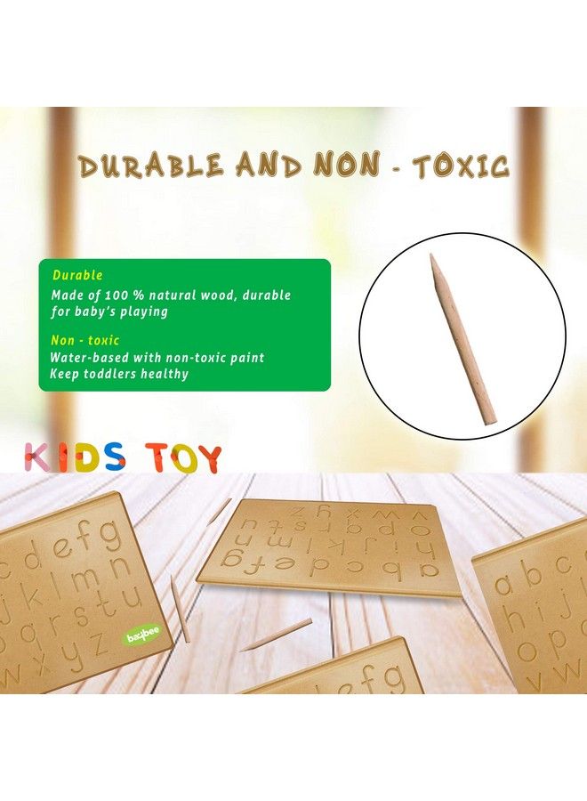 Wooden English Alphabet Learning Educational Board For Kids A To Z English Alphabet Puzzle With Tracing Board Educational Learning Wooden Puzzle Board For Kids Children Boys & Girls