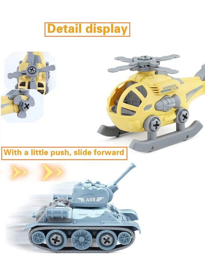 New Take Apart Toysdiy Military Army Car Toy Kids Stem Sand Toys For Toddlers Birthday Gifts For Boys 3 8 Year Old (4 Pack) Multicolor