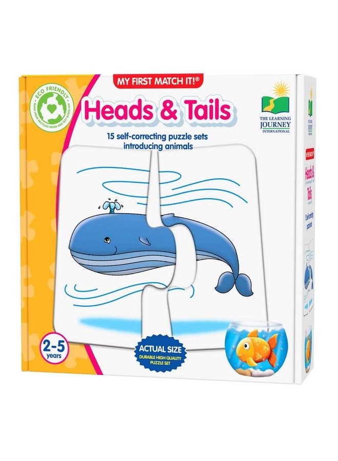 : My First Match It Head And Tails 15 Piece Self Correcting Animal Matching Puzzles Learning Toys For Toddlers 1 3 Award Winning Toys