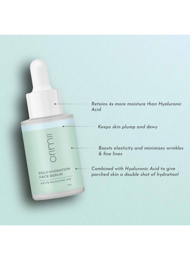 Polyhydration Serum ; Polyglutamic Acid & Hyaluronic Acid ; 4X Hydration ; Safe For Sensitive Skin Pregnancy & Breastfeeding (30 Ml)