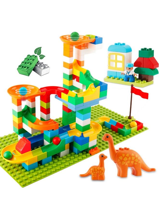 Marble Run Building Blocks 145 Pcs Classic Big Blocks Stem Toy Bricks Set Kids Race Track Compatible With All Major Brands Bulk Bricks Set For Boys Girls Toddler Age 3 4 5 6 7 8+