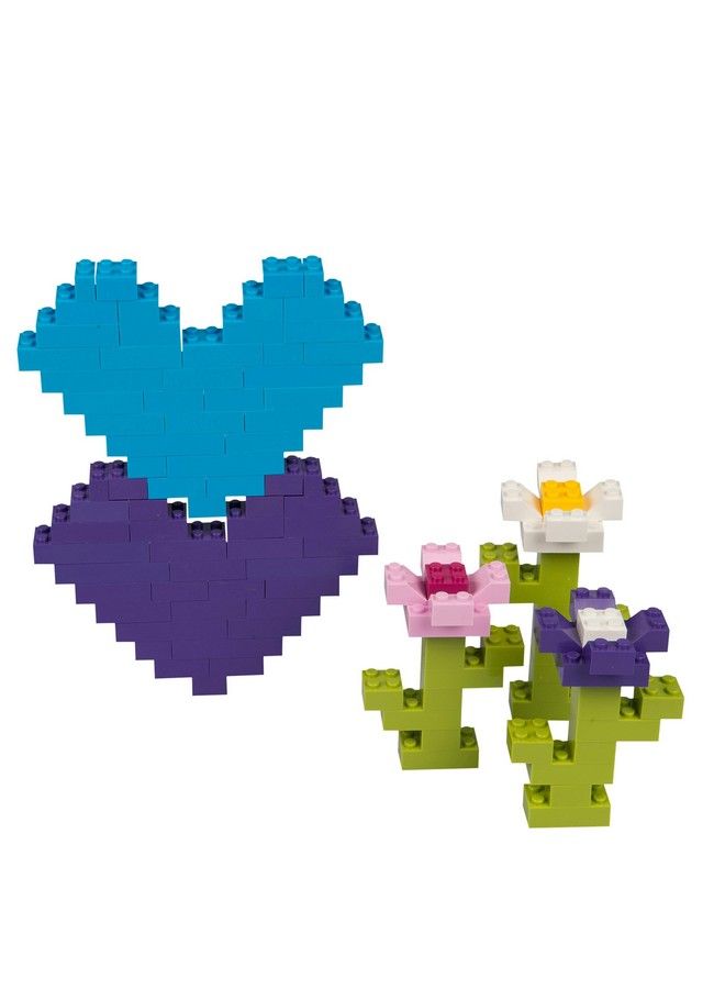 Building Block Friends Pastel Bricks 1000 Pcs Bulk Set 10 Colors With 27 Roof Pieces Compatible & Tight Fit With All Major Brands Great For Activity Tables Creativity & School Projects