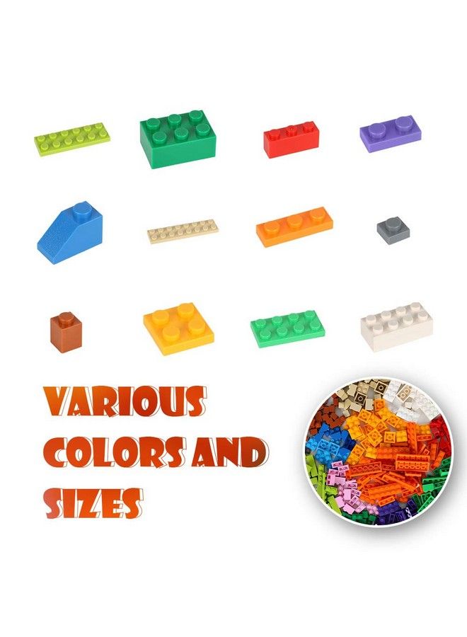 Classic 1500 Pieces Building Bricks Kit Basic Brick Set Classic Colors For Kids Creative Play Compatible With All Major Brands Gifts Educational Toy For Boys Girls 6 Years Old And Up