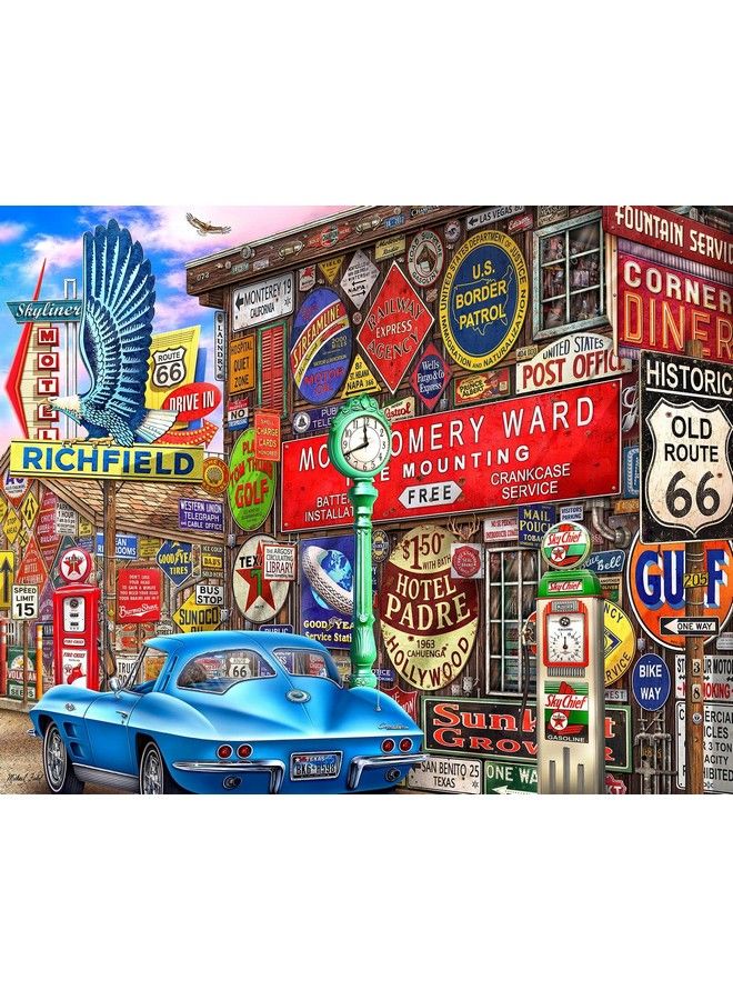 S 1000 Piece Jigsaw Puzzle Route Sixty Six Made In Usa