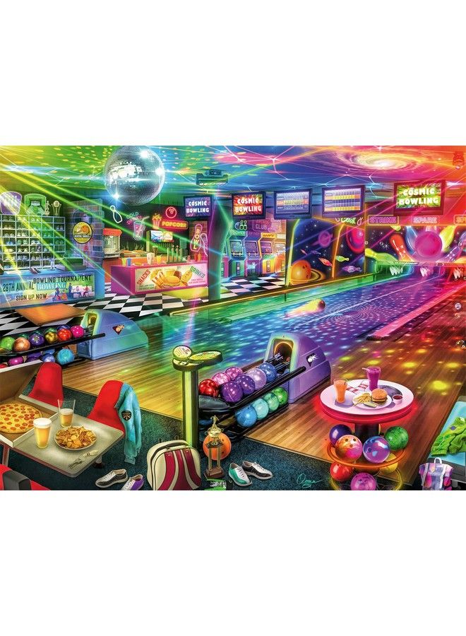 Aimee Stewart Blacklight Bowling 1000 Piece Jigsaw Puzzle Multicolour