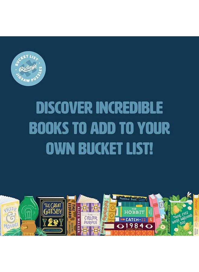 50 Must Read Books Bucket List 1000 Piece Puzzle