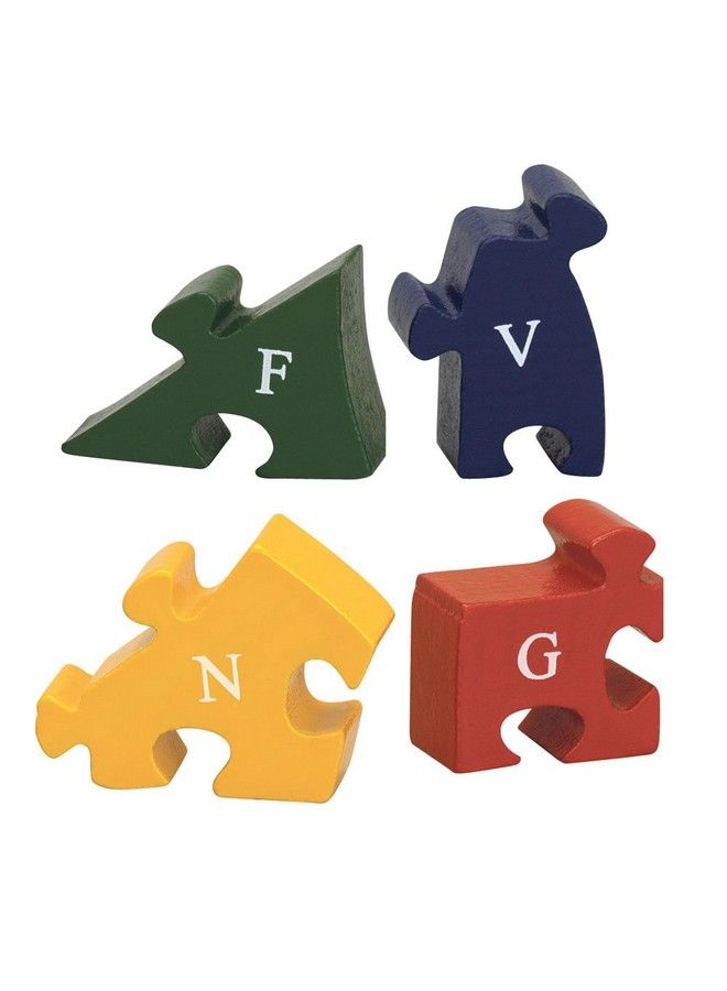 Wooden Alphabet Giraffe Puzzle Learn Abcs And 123S Colorful Large 3/4 Inch Thick Non Toxic Paint