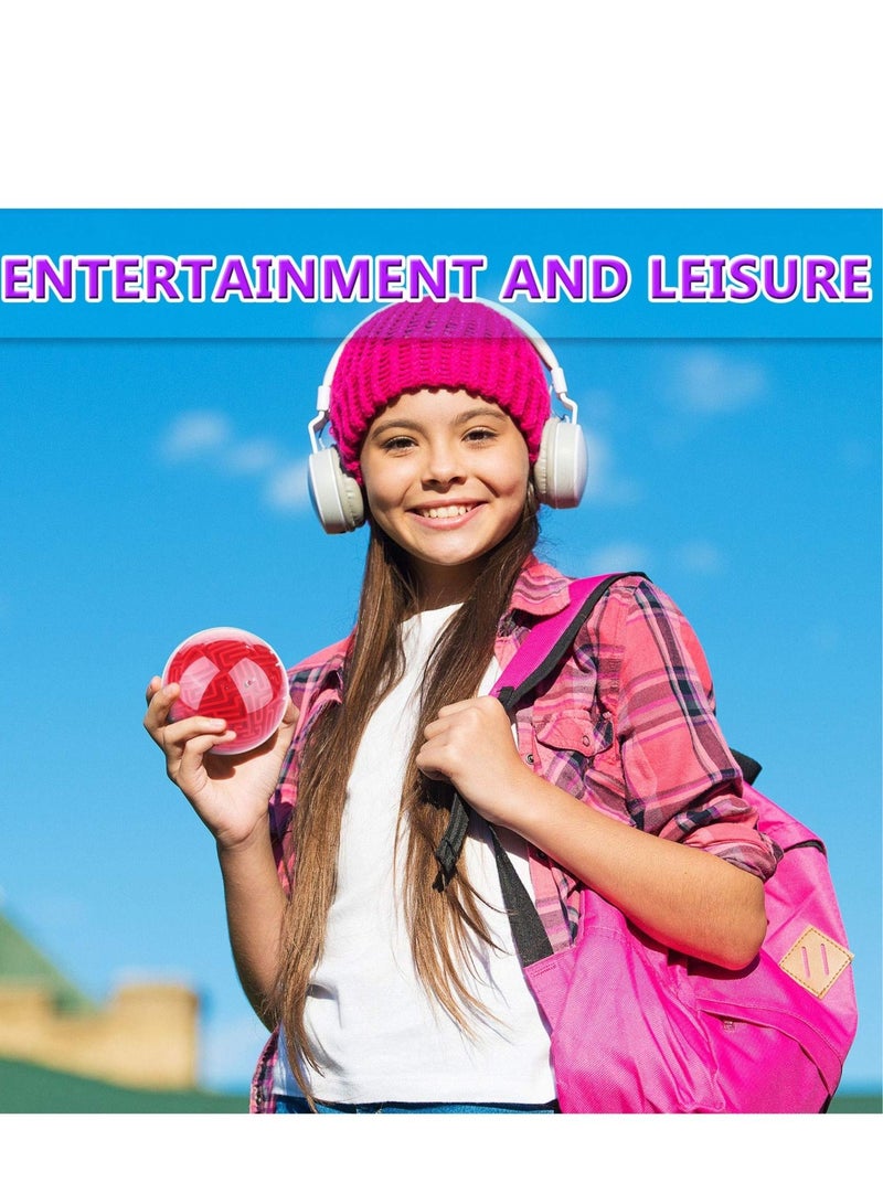 4 Pieces 3D Maze Ball Maze Puzzle Ball Magic Brain Teasers Games Sphere Educational Puzzle Toys Maze Puzzle Cube Ball for Adults and Students Teens and Hard Challenges Game Lover
