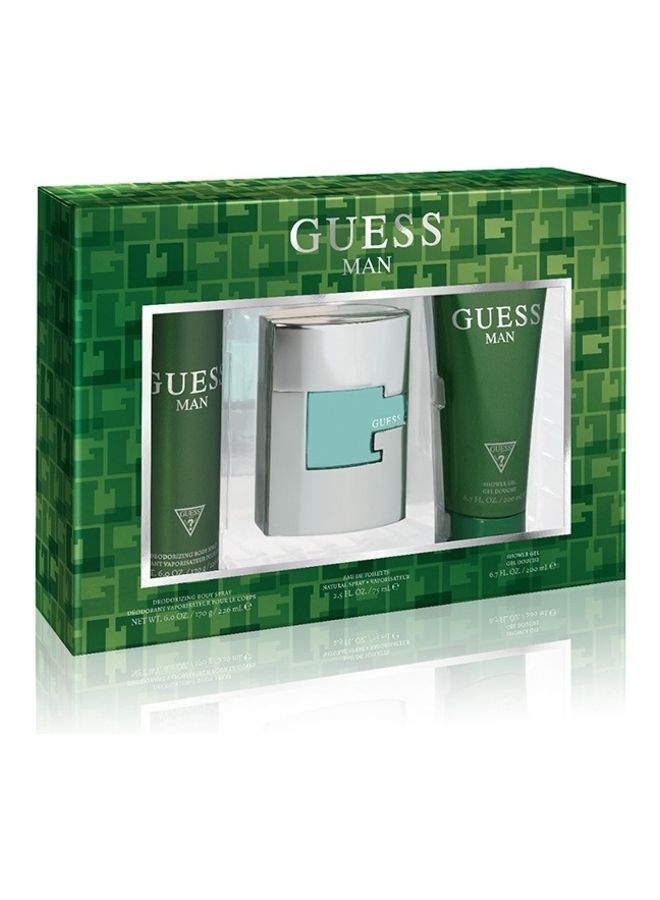 Green EDT+ Shower Gel+ Body Spray Set 506ml