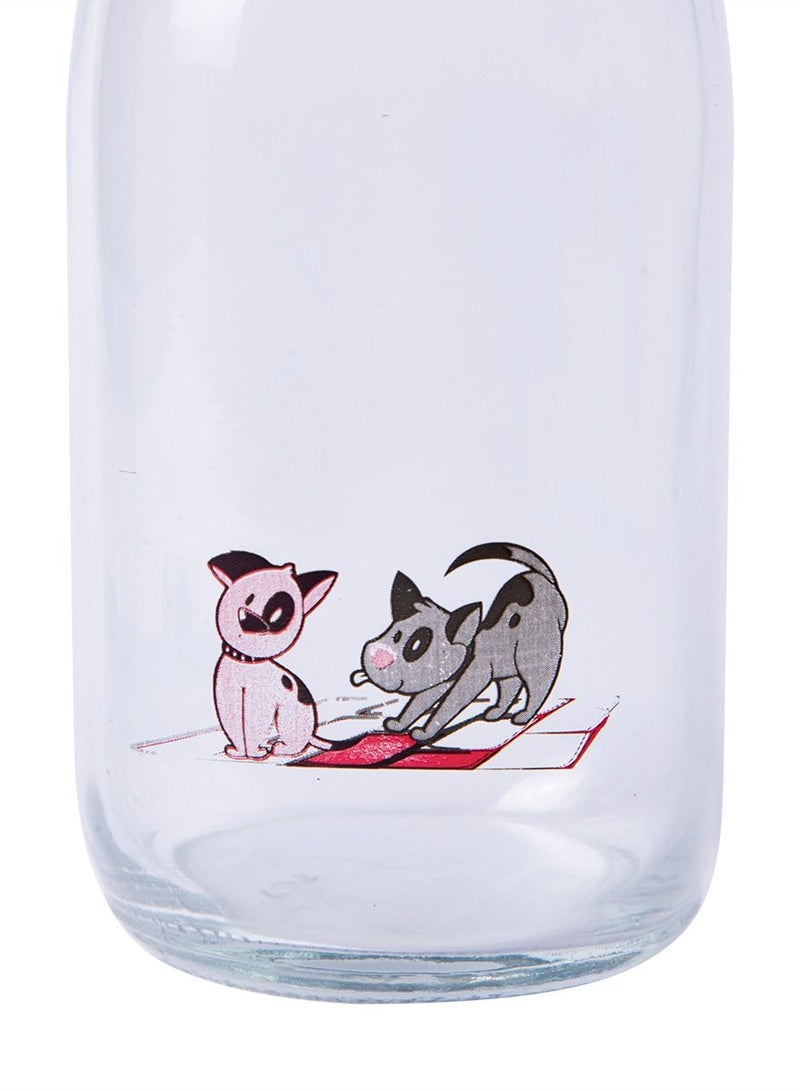 Dogs Lemonade Glass Bottle Watertight Leak-proof Stylish Lemonade Glass Old Fashioned Glass