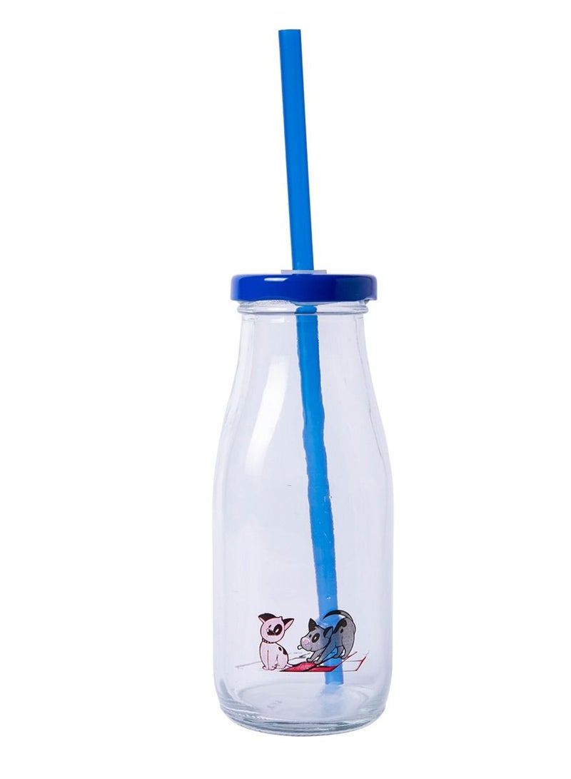 Dogs Lemonade Glass Bottle Watertight Leak-proof Stylish Lemonade Glass Old Fashioned Glass