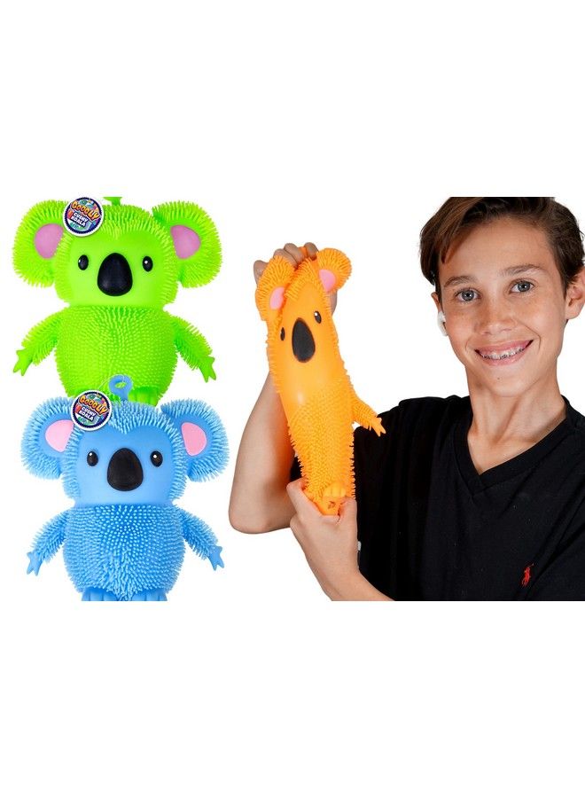 Koala Bear Pets Stretchy Squishy Fidget Toy (2 Koalas Assorted) Stress Relief Bedtime Buddies With Hair Tentacles Like Noodles. Party Favor Birthday Decorations Bouncy Toy For Kids & Adults 6710 2S