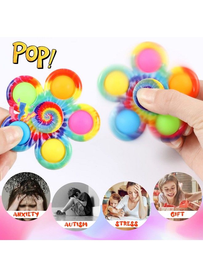 24 Pack Party Favors Fidget Spinners For Kids 4 8 8 12 Kids Goodie Bag Stuffers Pop Mini Fidget Toys Classroom Prizes Bulk Toddler Birthday Return Gifts Sensory Toys