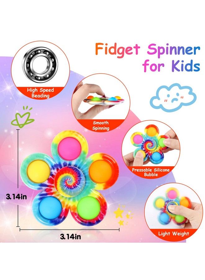 24 Pack Party Favors Fidget Spinners For Kids 4 8 8 12 Kids Goodie Bag Stuffers Pop Mini Fidget Toys Classroom Prizes Bulk Toddler Birthday Return Gifts Sensory Toys