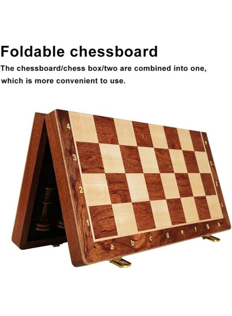 Magnetic Wooden Chess Set Folding Board/Board Games Chess Sets for Adults and Kids (29 cm)