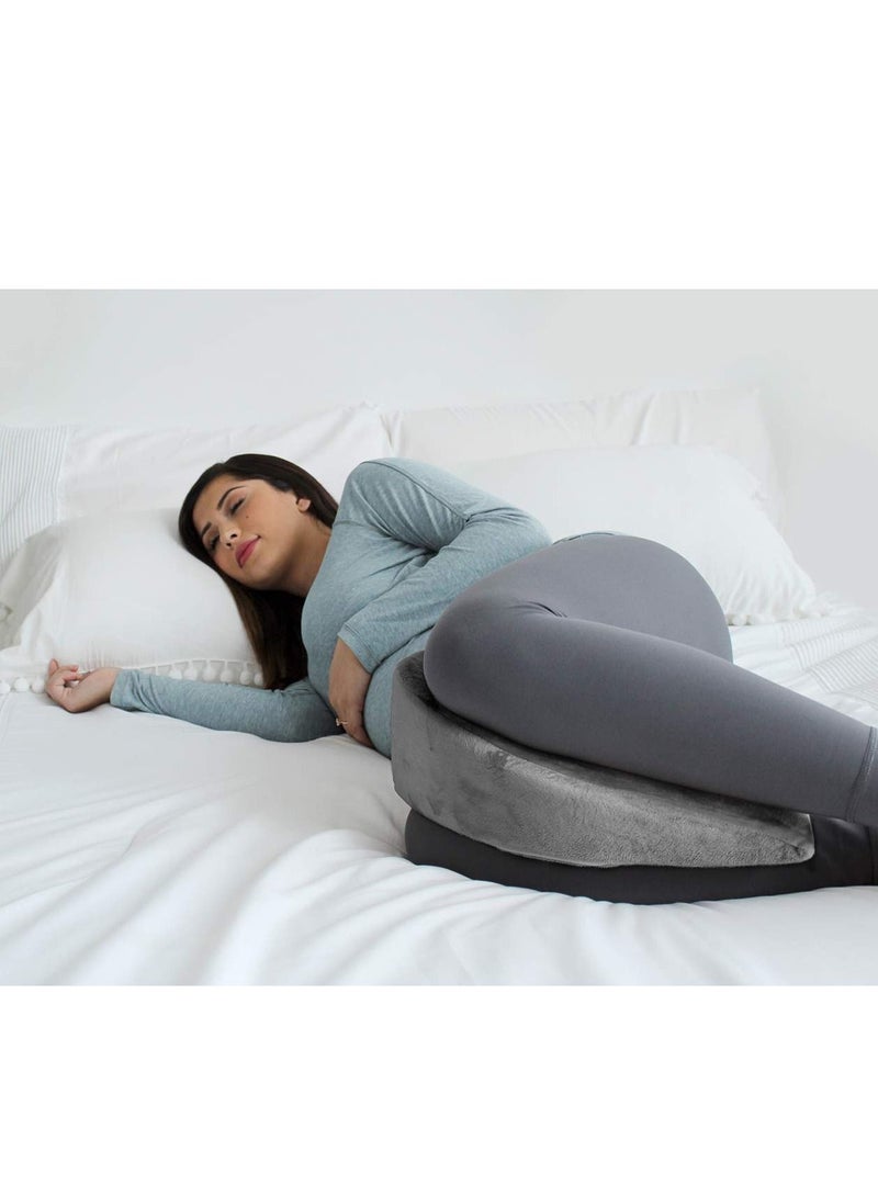 Pregnancy Pillow Pregnancy Wedge Pillow Belly Wedge Memory Foam Pregnancy Sleep Pillow Pregnancy Essentials Women's New Mother Gifts Grey