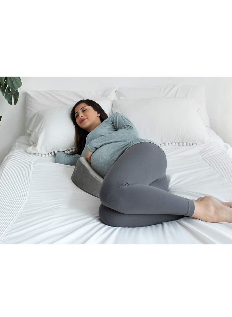 Pregnancy Pillow Pregnancy Wedge Pillow Belly Wedge Memory Foam Pregnancy Sleep Pillow Pregnancy Essentials Women's New Mother Gifts Grey