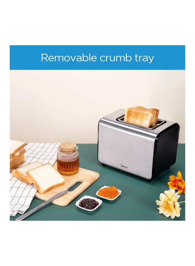 Toaster 2 Slots, With Adjustable Browning Control, Removable Crumb Tray, Automatic Pop Up, Defrost, Warm, Cancel, Auto Power Cut Off Function, 7 Level Settings 950 W MTRW2L20W Sliver