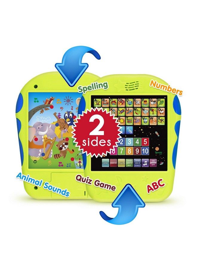 Spanish Learning Tablet For Kids Bilingual Toy For Toddlers To Learn Spanish Abc Numbers Spelling “Where Is?” Game Melodies Animals And Sounds 3 Years And Up