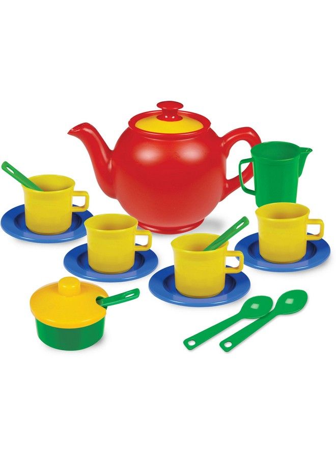 Play Tea Set 15+ Durable Plastic Pieces Safe And Bpa Free For Childrens Tea Party And Fun