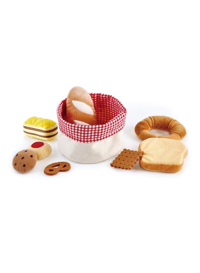 Toddler Bread Basket ;Soft Pretend Food Playset For Kids Bread Toy Basket Includes Toast Jam Cookie Cake Soda Biscuit And More