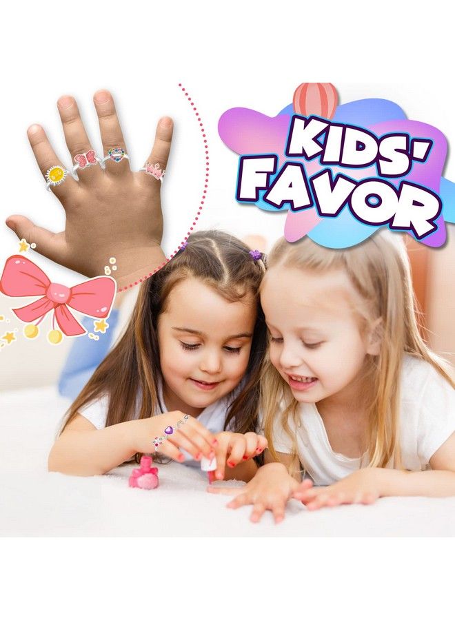Gifts For Girls' Birthday Toys 12Pcs Adjustable Rings Unicorn Ring Crown Ring Birthday Gifts Gift For 3 4 5 6 7 8 9 10 11 12 Year Old Girl