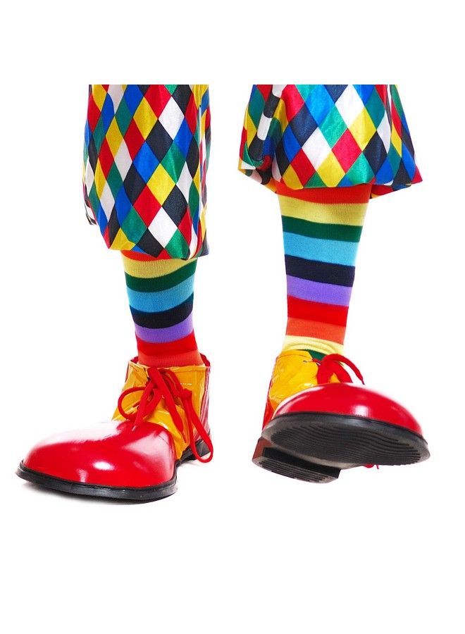 Colorful Rainbow Striped Socks Over The Knee Clown Striped Costume Accessories Thigh High Stockings For Men Women And Kids