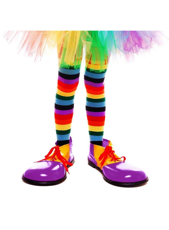 Colorful Rainbow Striped Socks Over The Knee Clown Striped Costume Accessories Thigh High Stockings For Men Women And Kids