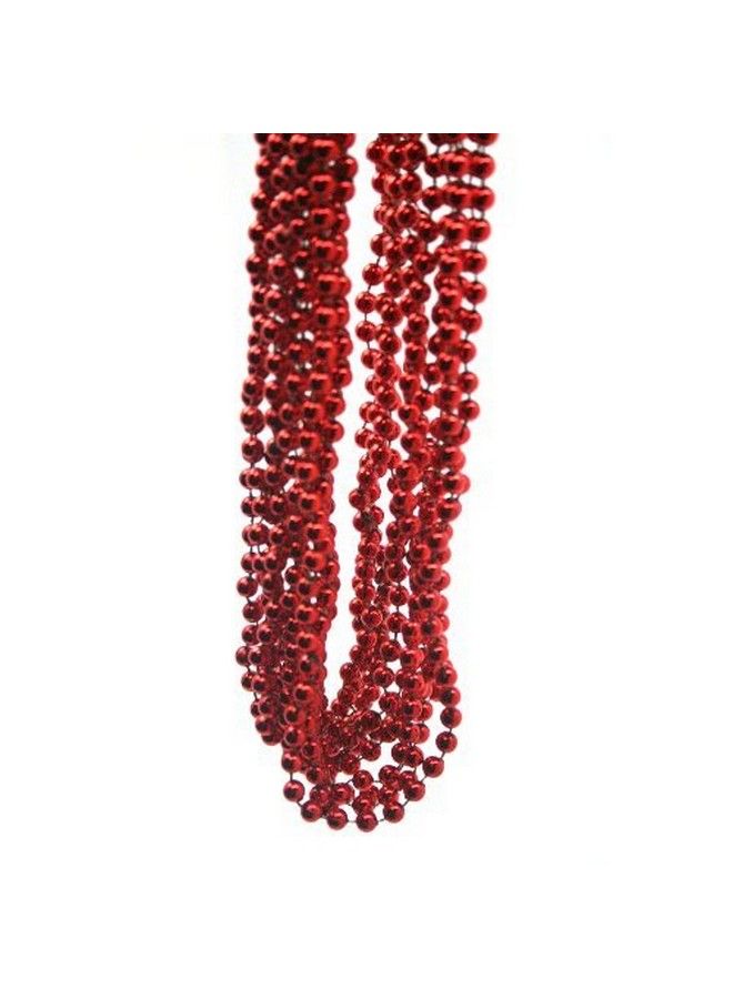 Metallic Red Beads : Package Of 12