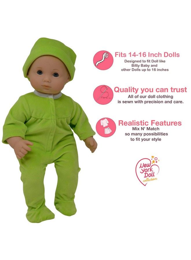 Baby Doll Clothes New Born Baby Doll Outfits For 14 15 And 16 Inch Dolls Includes Doll Accessories Bottle Pacifier Blanket And Sets Of Clothing