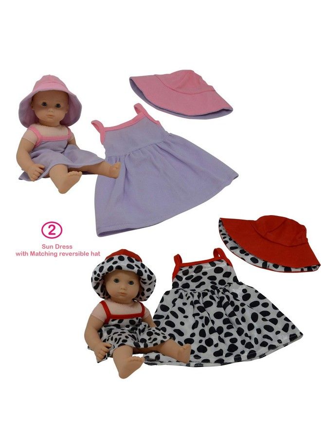Baby Doll Clothes New Born Baby Doll Outfits For 14 15 And 16 Inch Dolls Includes Doll Accessories Bottle Pacifier Blanket And Sets Of Clothing
