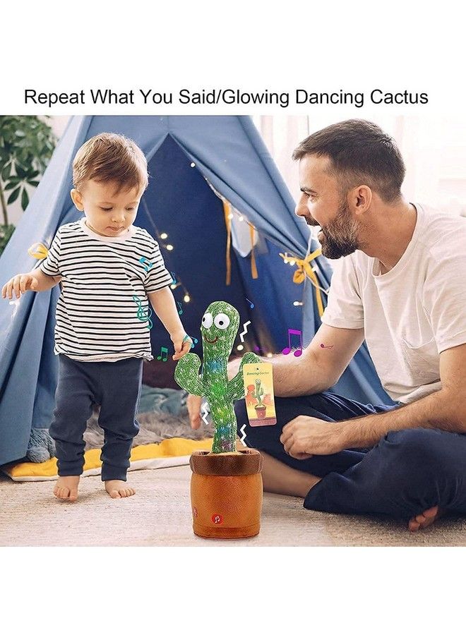 Toys Dancing Cactus Talking Toy Cactus Plush Toy Wriggle & Singing Recording Repeat What You Say Funny Education Toys For Babies Children Playing Home Decorate