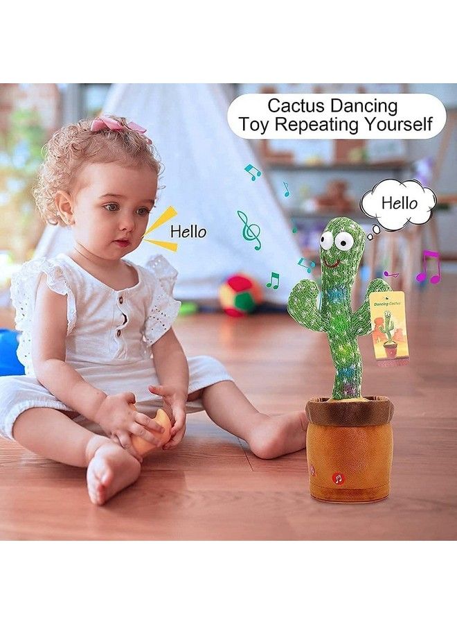 Toys Dancing Cactus Talking Toy Cactus Plush Toy Wriggle & Singing Recording Repeat What You Say Funny Education Toys For Babies Children Playing Home Decorate