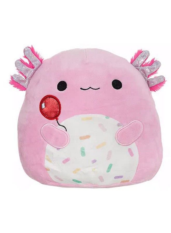 S Official Kellytoy Plush 8 Inch Squishy Soft Plush Toy Animals (Archie Axolotl (With Balloon))