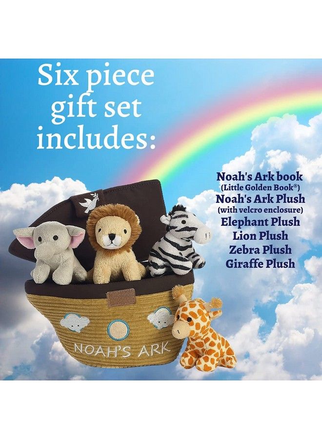 Noah'S Ark Plush 6 Piece Gift Set Little Golden Book® Noah'S Ark Book Plush Noah'S Ark 5 Piece Set 8 Inches
