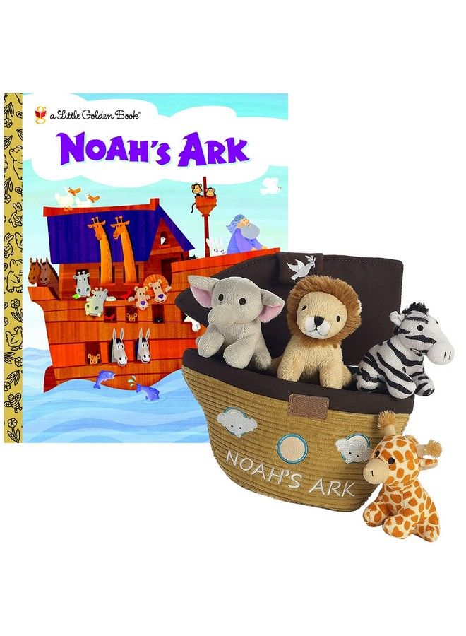 Noah'S Ark Plush 6 Piece Gift Set Little Golden Book® Noah'S Ark Book Plush Noah'S Ark 5 Piece Set 8 Inches