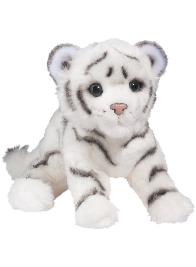 Silky White Tiger Cub Plush Stuffed Animal