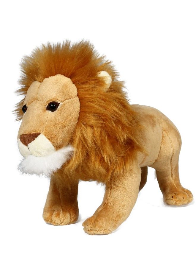 Lion Stuffed Animal Lifelike Plush Toy 12 Inches Length