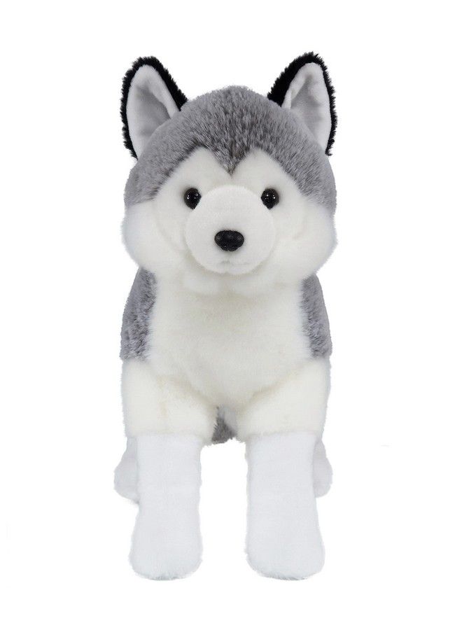 Lifelike Siberian Husky Stuffed Animal Plush Toy 14 Inches Length Standing