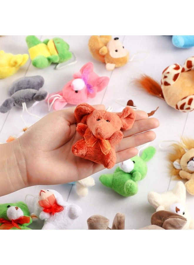 32 Pieces Mini Plush Animal Toys Safari Stuffed Toys Animals Cute Plush Keychain Animals Decoration For Birthday Teacher Student Award Themed Party Favors (Giraffe Elephant) (Giraffe Elephant)