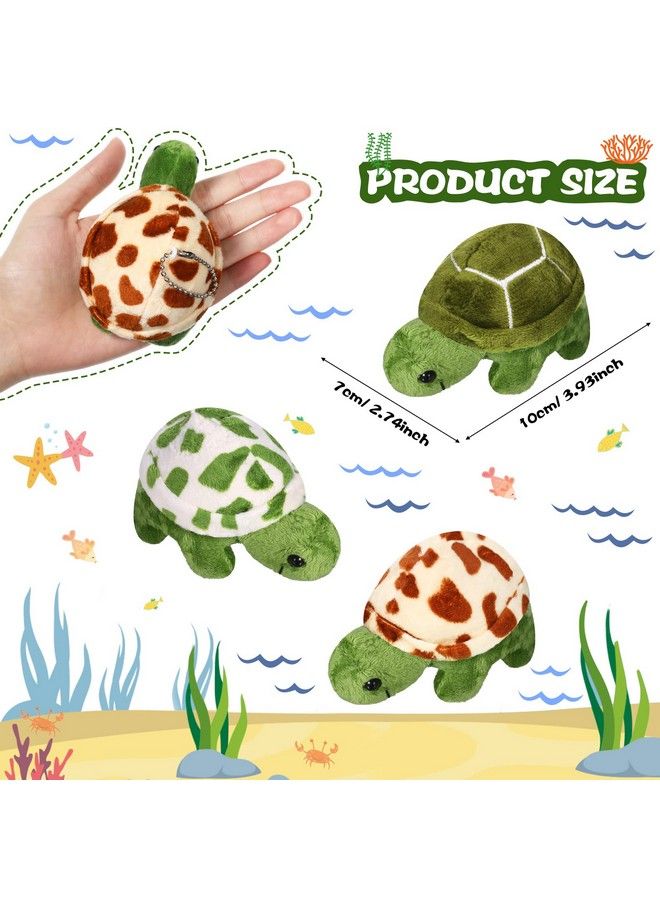 12 Pieces Mini Turtle Stuffed Toy Soft Turtle Animal Plush Toys Turtle Cute Stuffed Animal For Adults Birthday Party Decorations(Lovely Style)