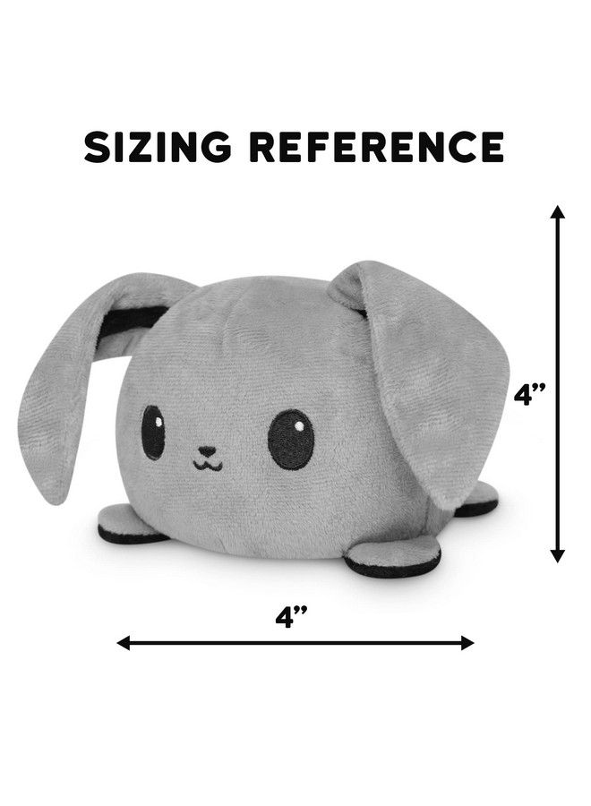 The Original Reversible Bunny Plushie Pink + White Rainbow Ears Cute Sensory Fidget Stuffed Animals That Show Your Mood