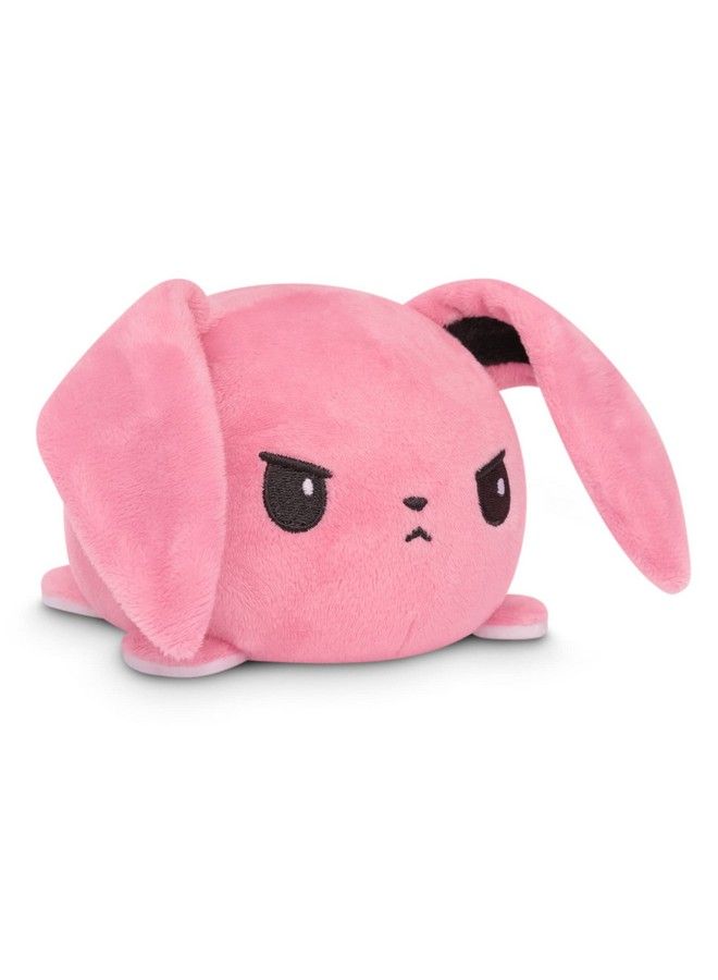 The Original Reversible Bunny Plushie Pink + White Rainbow Ears Cute Sensory Fidget Stuffed Animals That Show Your Mood