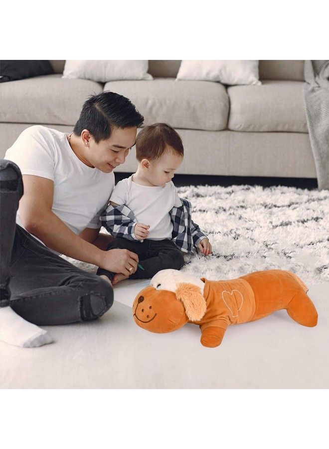 Big Size Fibre Filled Stuffed Animal Zolo Dog Soft Toy For Baby Of Plush Hugging Pillow Soft Toy For Kids Boy Girl Birthday Gift (55 Cmbrown)