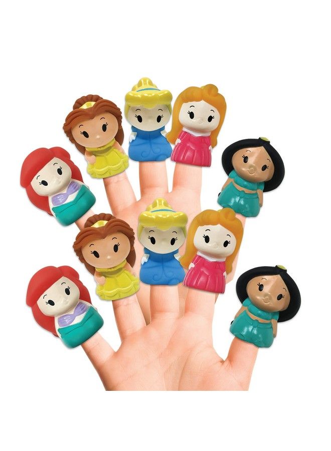 Disney Princess 10 Pc Finger Puppet Set Party Favors Educational Bath Toys Story Time Beach Toys Playtime