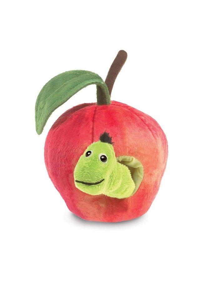 Worm In Apple Finger Puppet Red Green 8